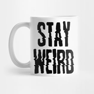 Stay Weird Static Glitch Mug